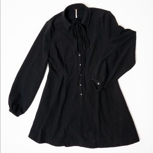 Witchy free people dress, tie and button front